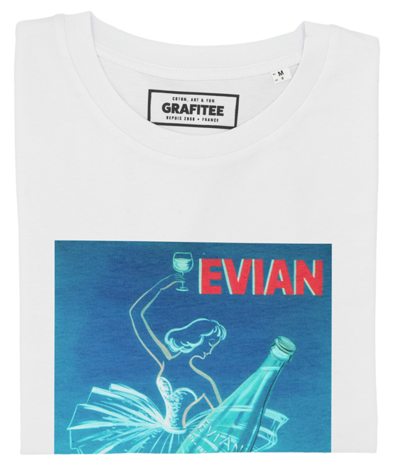 T-shirt Evian blanc plié