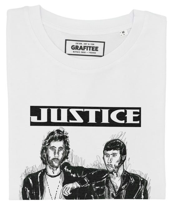 T-shirt Justice blanc plié