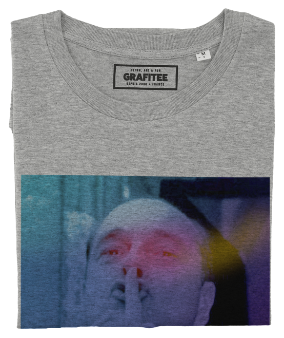 T-shirt Chirac Chut gris chiné plié