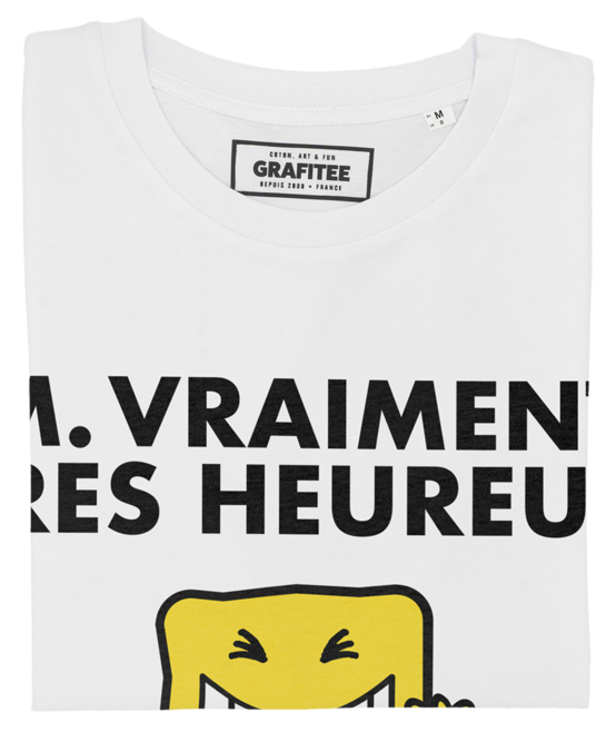 T-shirt Monsieur Heureux blanc plié