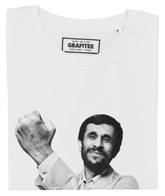 T-shirt Ahmadinejad blanc plié