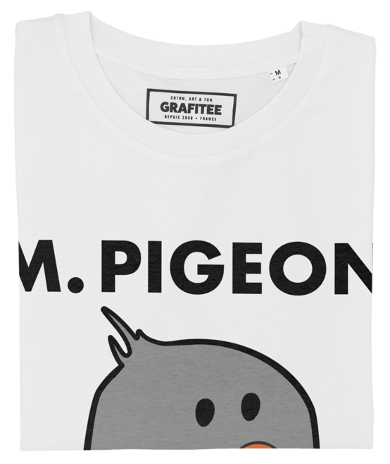 T-shirt Monsieur Pigeon blanc plié