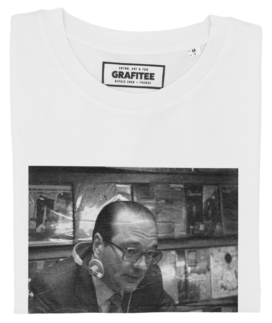 T-shirt Chirac DJ blanc plié