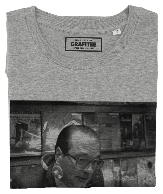 T-shirt Chirac DJ gris chiné plié