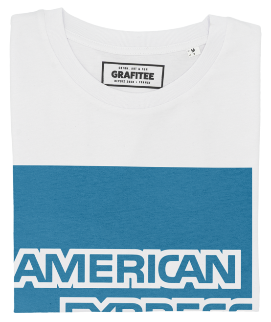 T-shirt American Express blanc plié