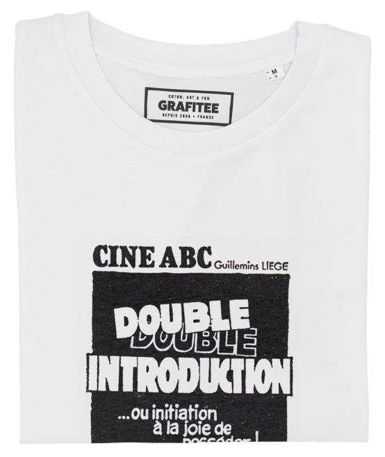 T-shirt Double Introduction blanc plié