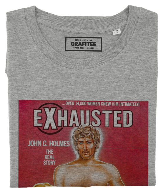 T-shirt Exhausted gris chiné plié