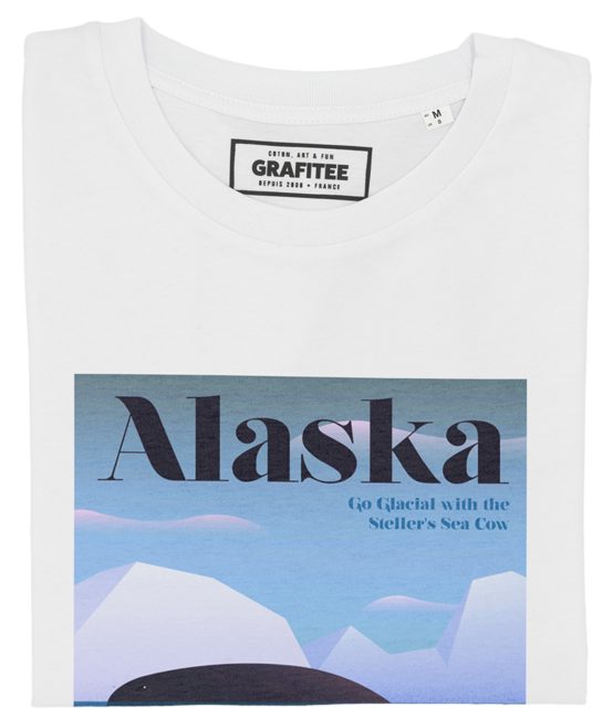 T-shirt Alaska blanc plié