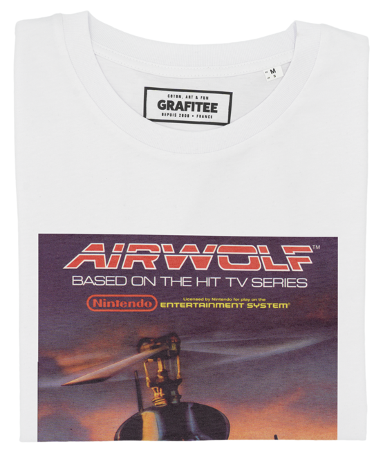 T-shirt Airwolf blanc plié