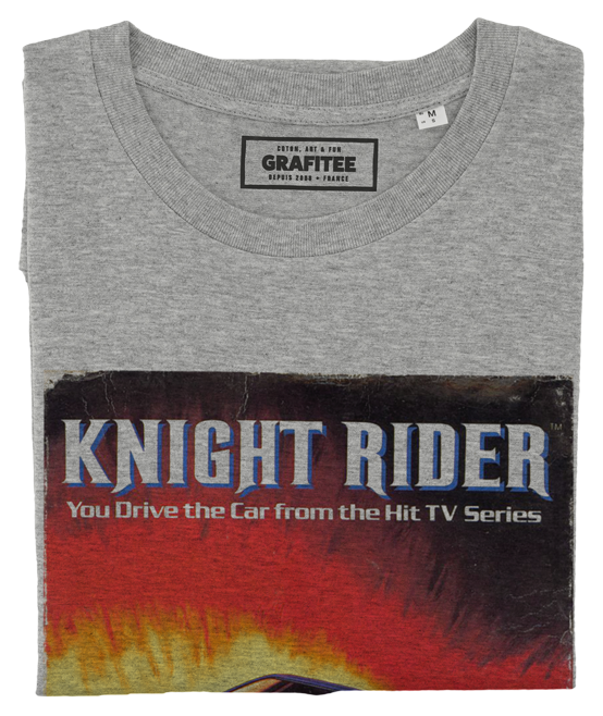 T-shirt Knight Rider Nintendo gris chiné plié