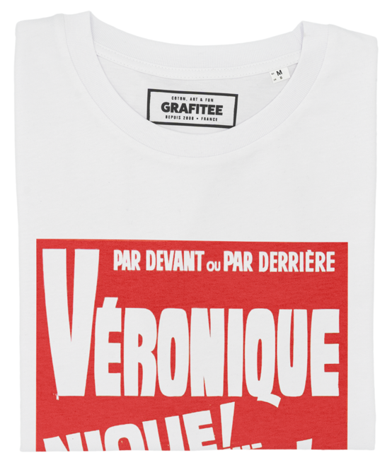 T-shirt Véronique Nique Nique blanc plié