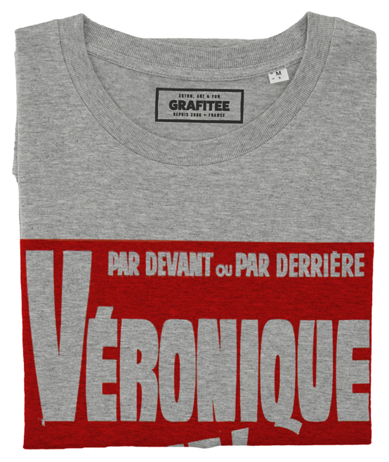 T-shirt Véronique Nique Nique gris chiné plié