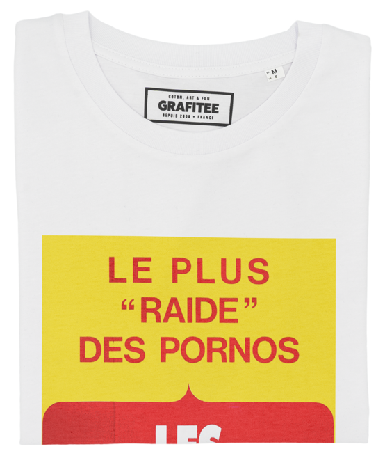 T-shirt Les Queutardes blanc plié