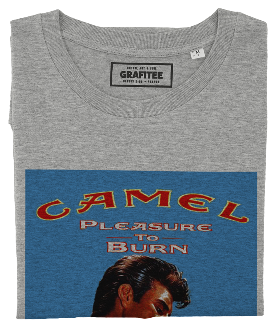T-shirt Cigarettes Camel gris chiné plié