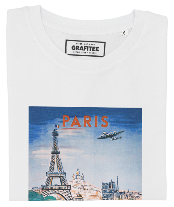 T-shirt Paris Air France blanc plié
