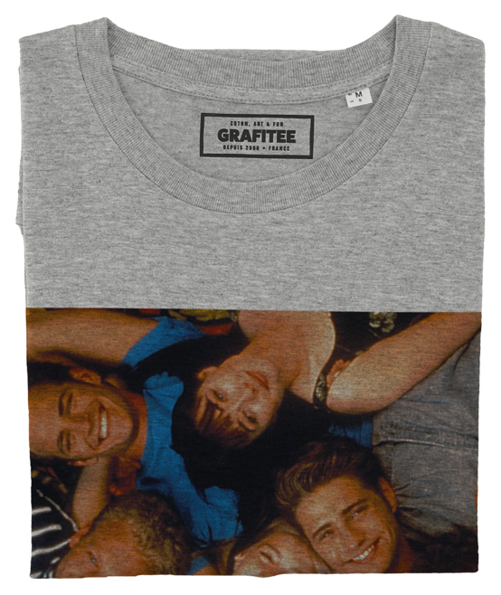 T-shirt Beverly Hills gris chiné plié