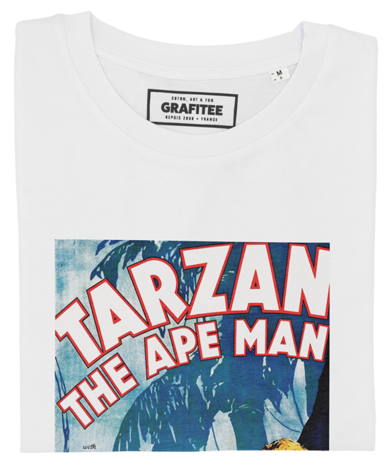 T-shirt Tarzan blanc plié