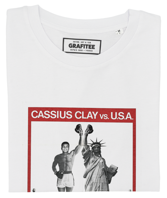 T-shirt Ali vs. USA blanc plié