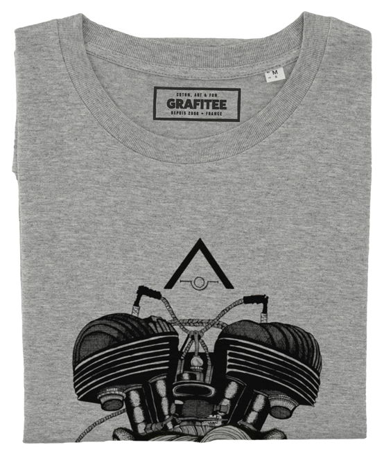 T-shirt Bear Motor gris chiné plié