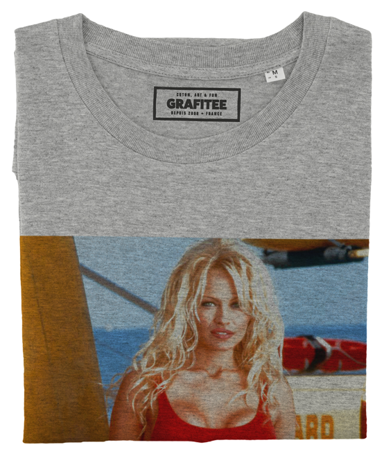 T-shirt Pamela Alerte à Malibu gris chiné plié