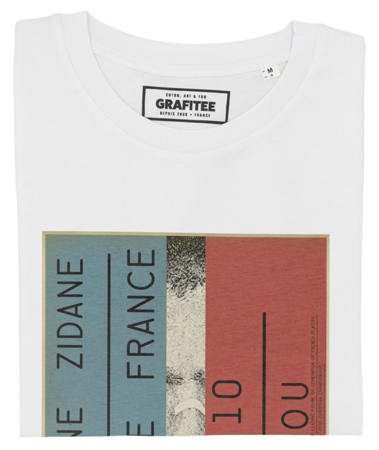 T-shirt Zidane France 98 blanc plié