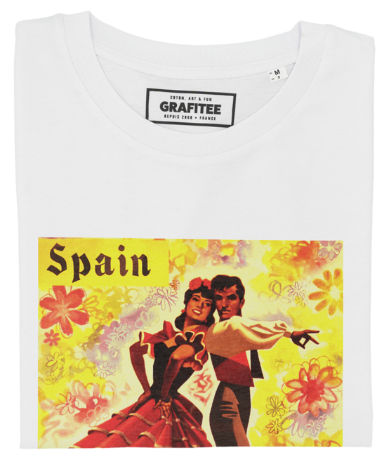 T-shirt Danseurs De Flamenco blanc plié
