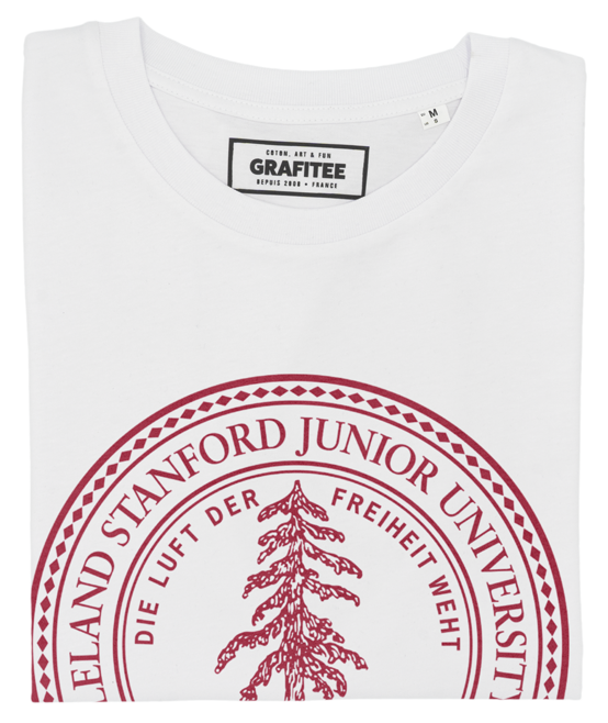 T-shirt Stanford University blanc plié