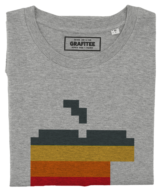 T-shirt Logo Apple 1997 gris chiné plié