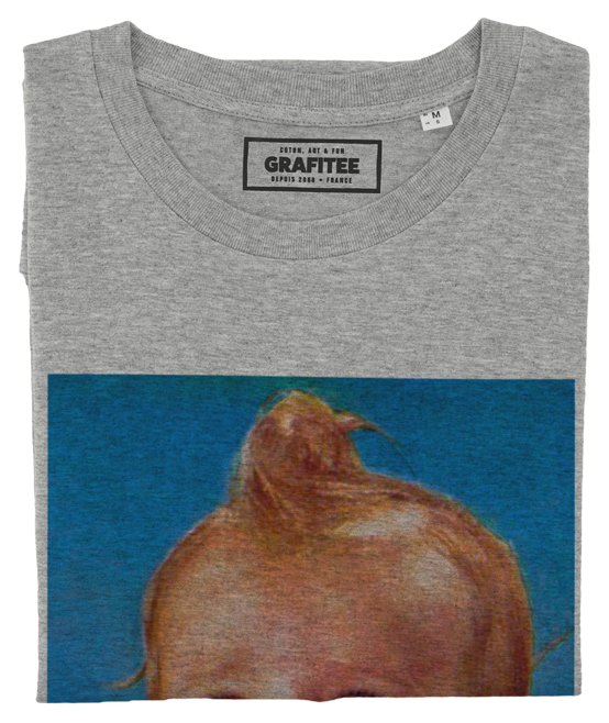 T-shirt Bébé Bouche Bée gris chiné plié