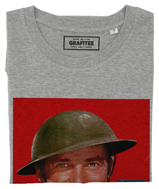 T-shirt Chesterfield Homme gris chiné plié