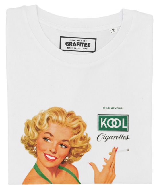 T-shirt Kool Cigarettes blanc plié