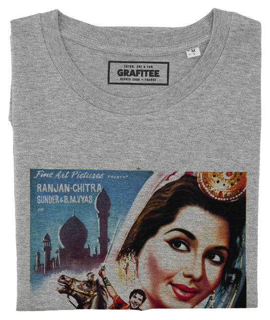 T-shirt Jadoo Bollywood gris chiné plié