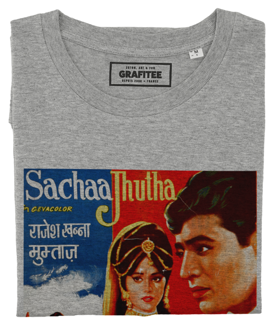 T-shirt Sachaa Jhutha gris chiné plié