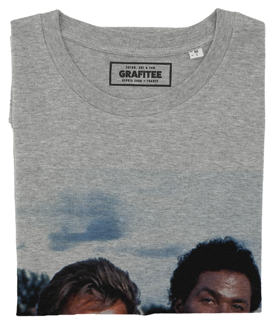 T-shirt Sonny & Rico gris chiné plié