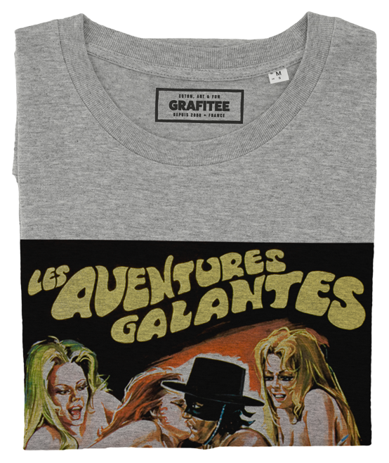 T-shirt Les Aventures Galantes De Zorro gris chiné plié