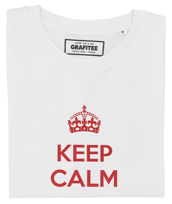 T-shirt Keep Calm Gigawatts blanc plié