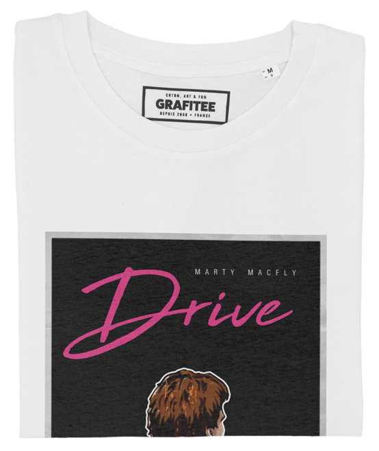 T-shirt Marty Drive blanc plié