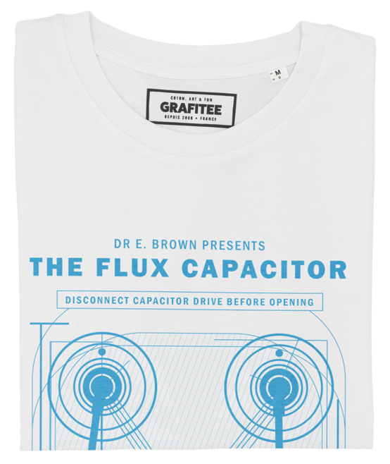 T-shirt Flux Capacitor blanc plié