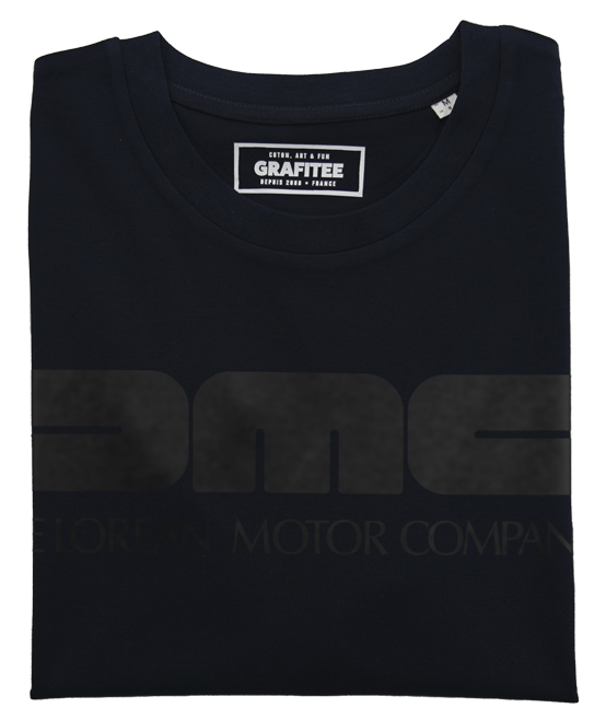 T-shirt DeLorean Motor Company noir plié