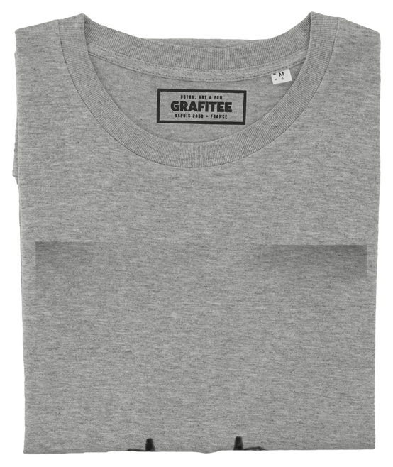 T-shirt DMC 12 gris chiné plié