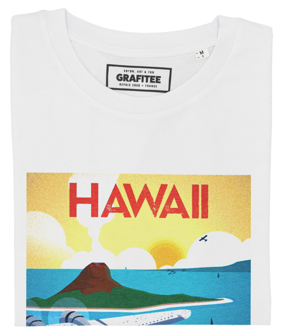 T-shirt Hawaien blanc plié