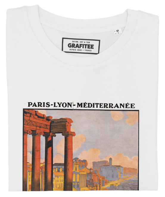 T-shirt Rome blanc plié