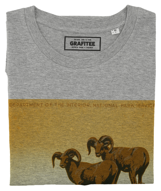 T-shirt National Parks gris chiné plié