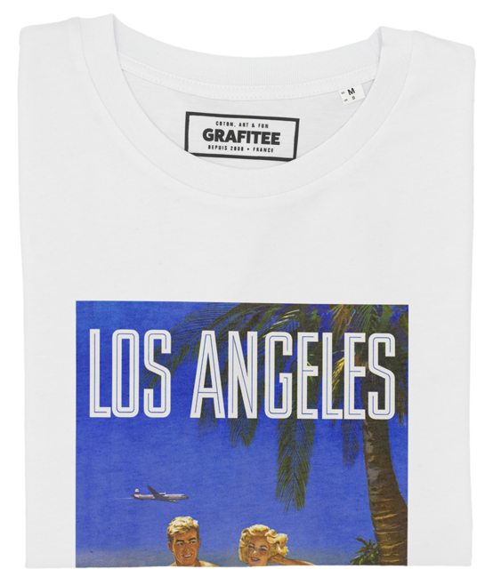 T-shirt Los Angeles blanc plié