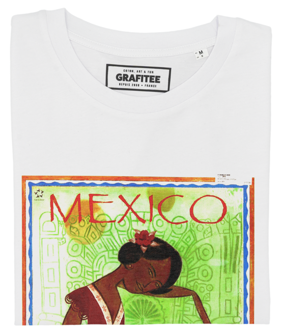 T-shirt Mexico blanc plié