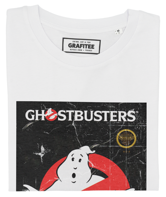 T-shirt Ghostbusters Nintendo blanc plié