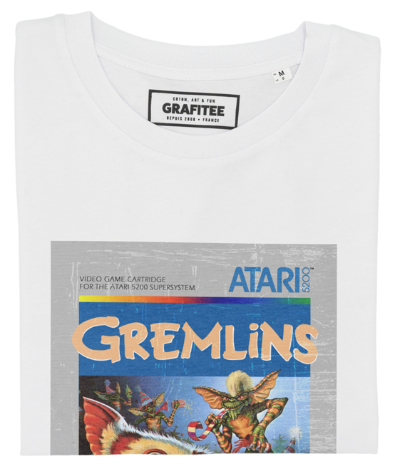 T-shirt Gremlins Atari blanc plié