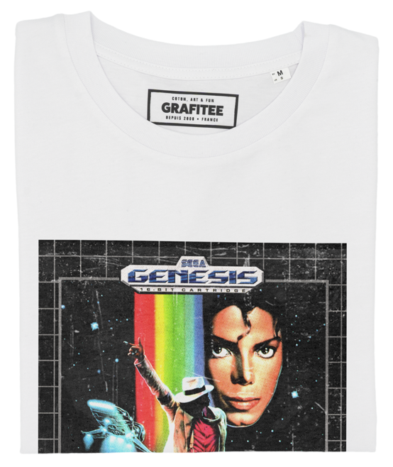 T-shirt Michael Jackson's Moonwalker blanc plié
