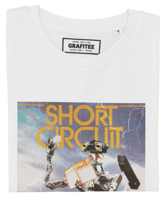 T-shirt Short Circuit blanc plié