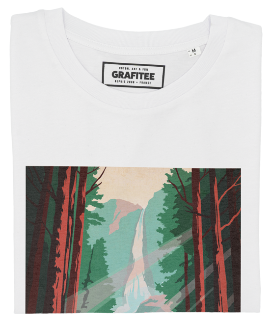 T-shirt Yosemite National Park blanc plié